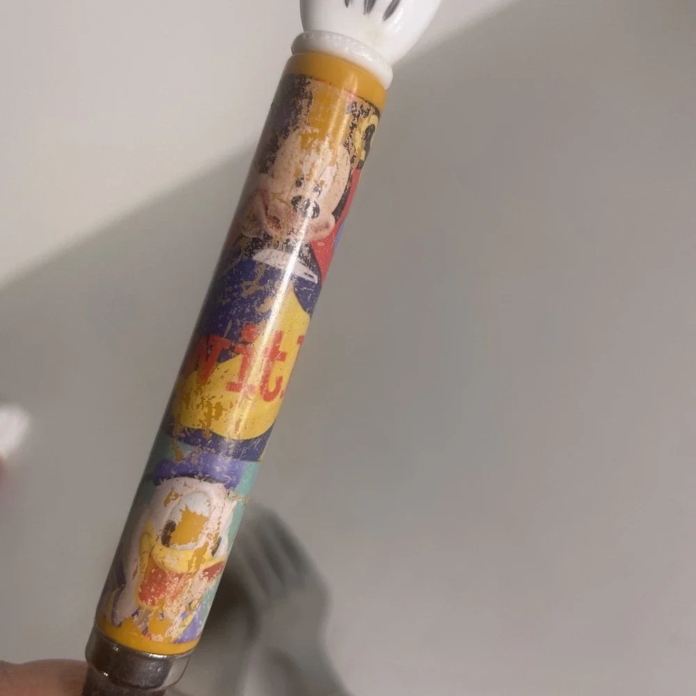 Vintage 90s Baby Disney Mickey Mouse Spoon And Forks Plastic And Stainless Steel